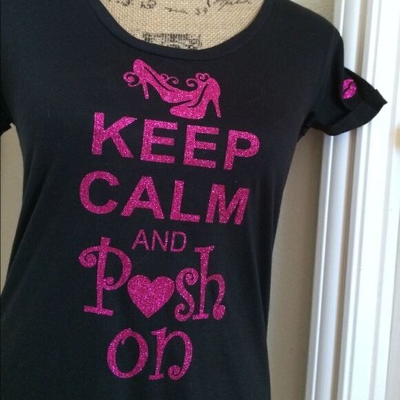 POSH Top Keep Calm & Posh On Size fits sml-md sz - Picture 3 of 5
